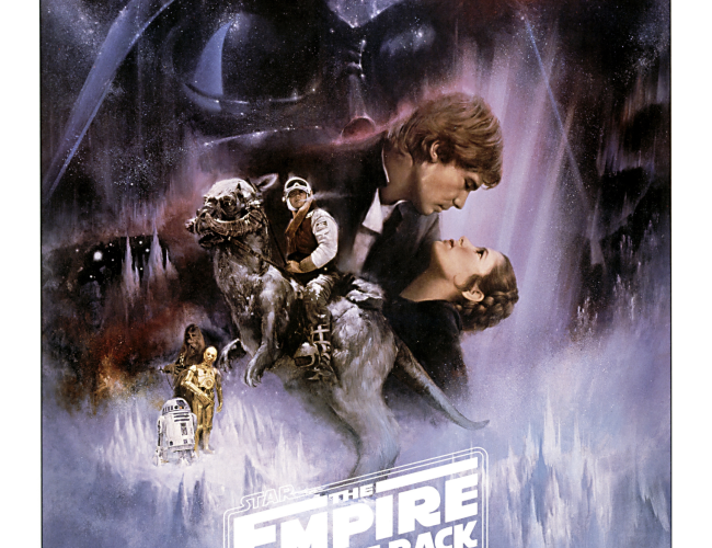 A poster for Star Wars: The Empire Strikes Back, which includes various characters on a dark background. On May 2nd, 2024 at The Broadway Theatre, Saskatoon. Doors at 6:00 movie at 7:00. 