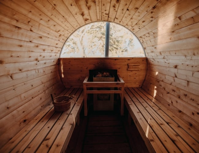 Inside our Sauna