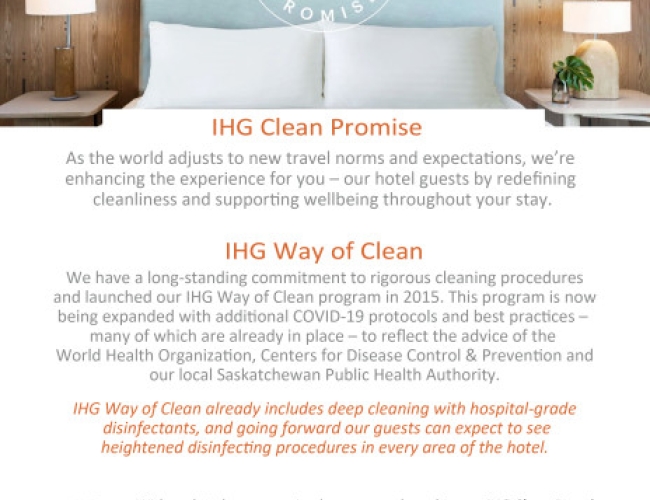 Holiday Inn Saskatoon Downtown – IHG Clean Promise